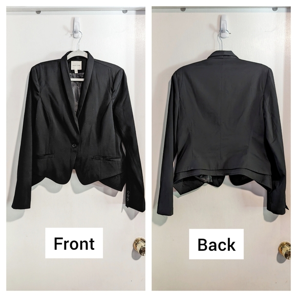 Urban Outfitters Silence+ Noise Perfect Blazer Black padded shoulder size L - Picture 6 of 8